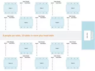 8 people per table 10 tables in room plus head table