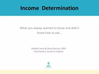 Income Determination