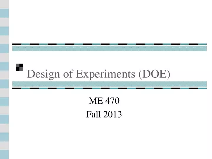 design of experiments doe