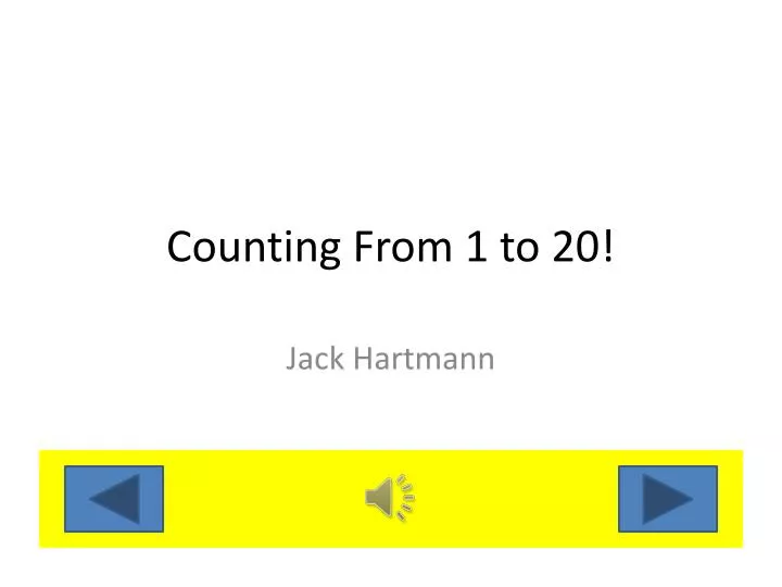 counting from 1 to 20