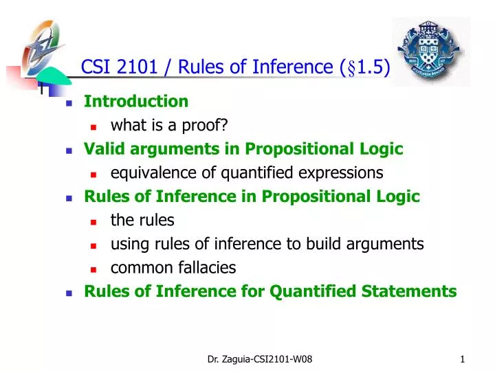 csi 2101 rules of inference 1 5