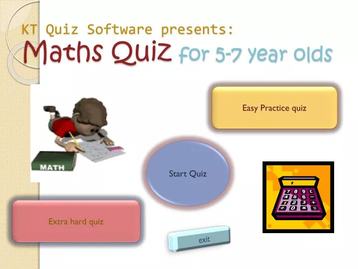 kt quiz software presents maths quiz for 5 7 year olds