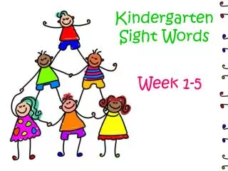 kindergarten sight words