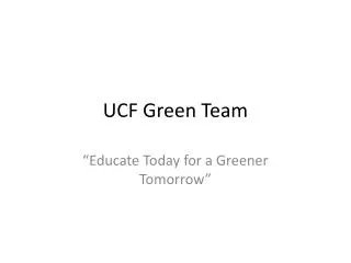 UCF Green Team