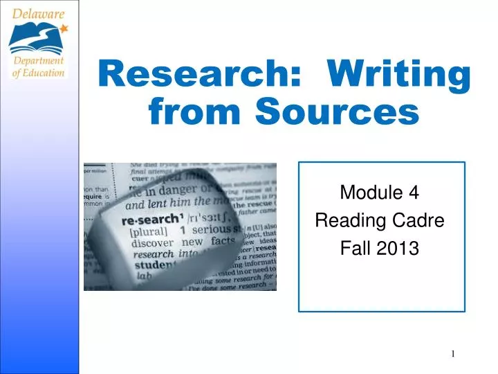 research writing from sources