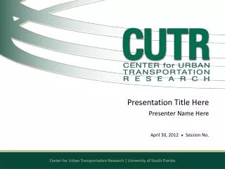 presentation title here presenter name here april 30 2012 l session no