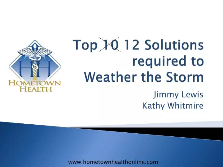 top 10 12 solutions required to weather the storm