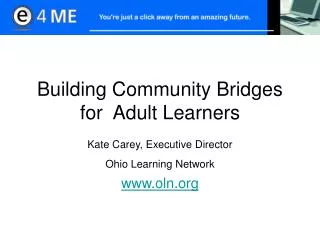 Building Community Bridges for Adult Learners
