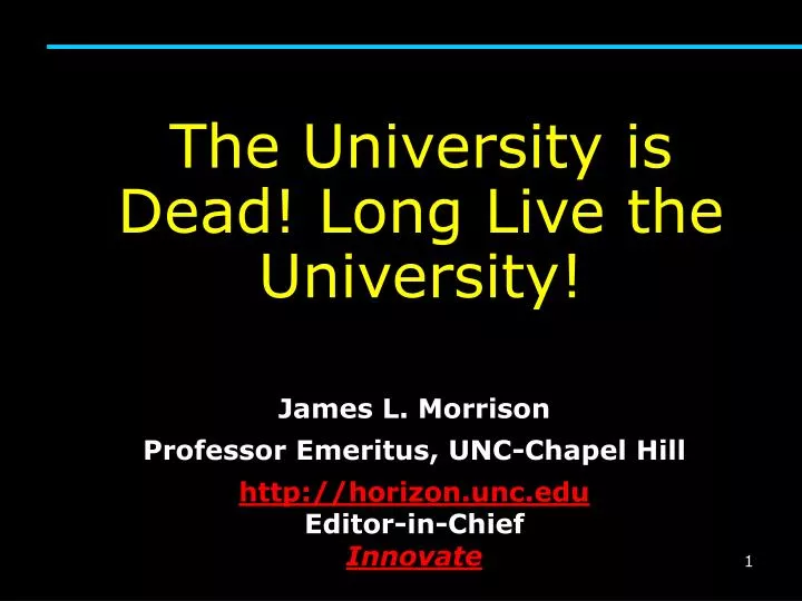 the university is dead long live the university