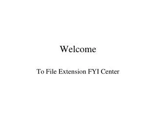 welcome