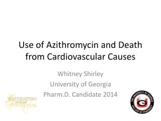 Use of Azithromycin and Death from Cardiovascular Causes