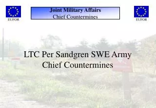LTC Per Sandgren SWE Army Chief Countermines