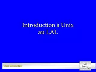 introduction unix au lal