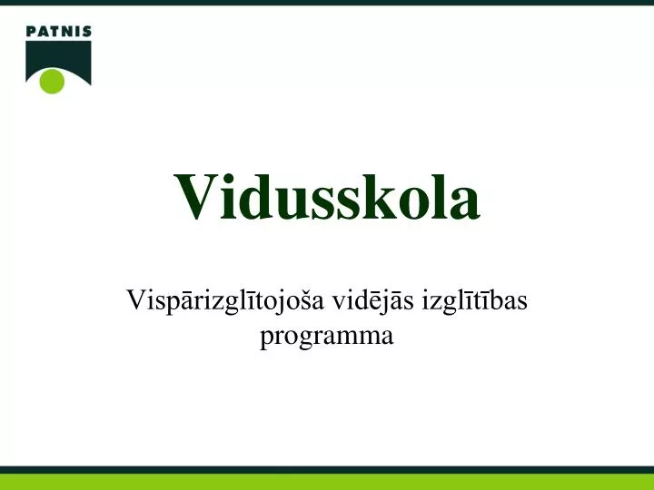 vidusskola