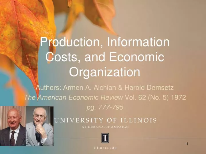 production information costs and economic organization