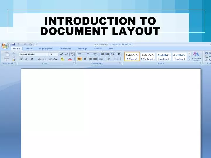 introduction to document layout