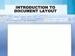 Introduction to Document Layout in Word 2007 - slide 1