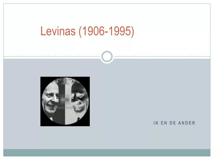 levinas 1906 1995