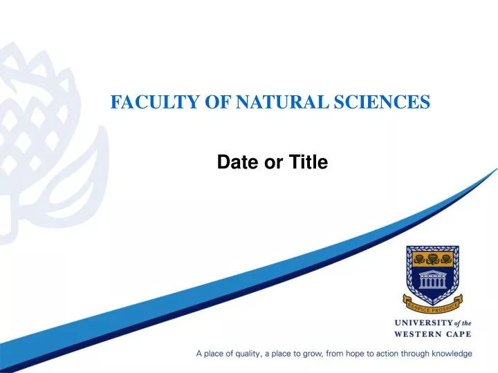 faculty of natural sciences
