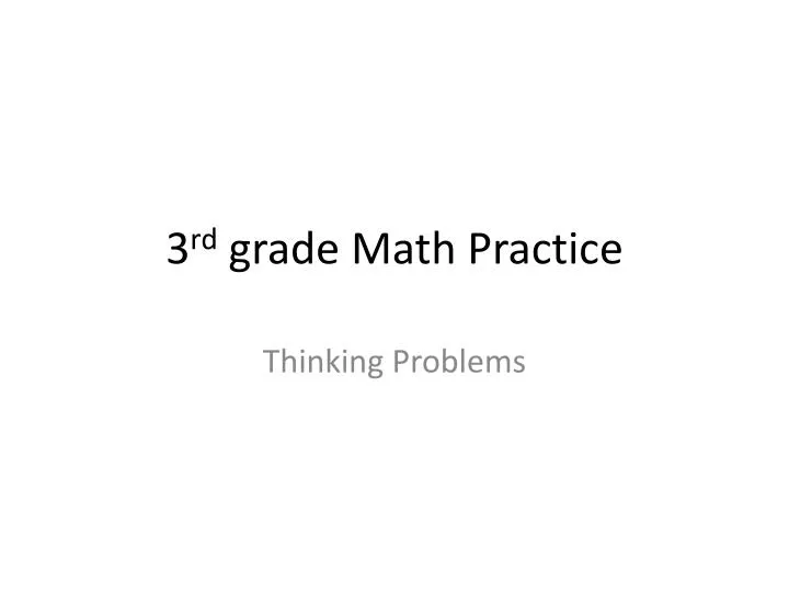 3 rd grade math practice