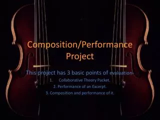 Composition/Performance Project