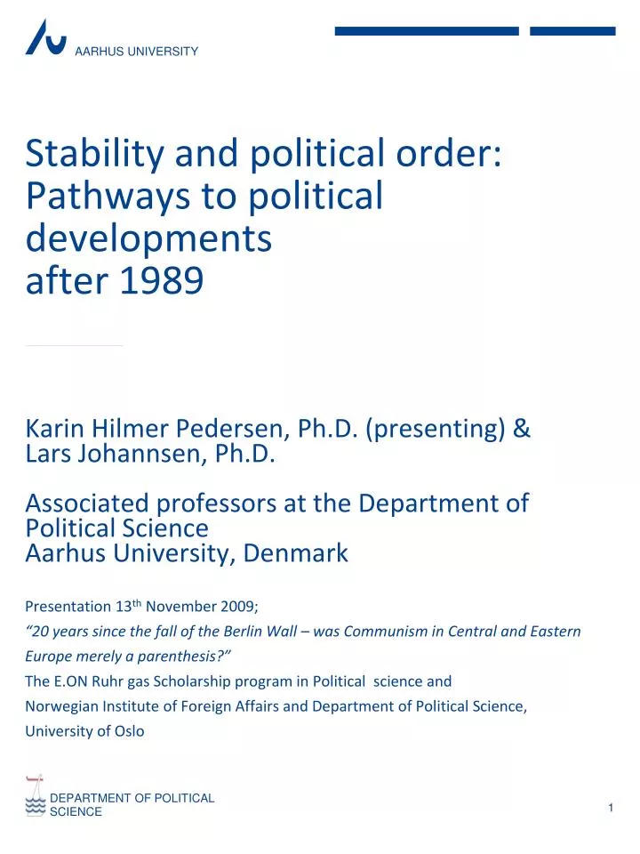 stability and political order pathways to political developments after 1989