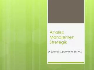 analisis manajemen stretegik