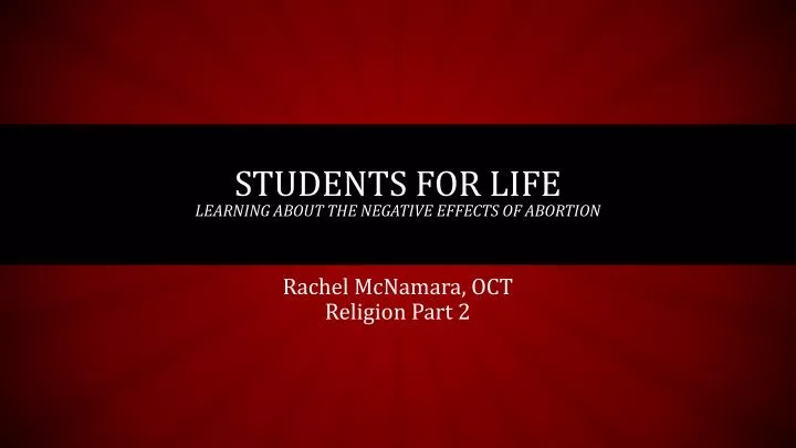 students for life learning about the negative effects of abortion
