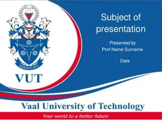 subject of presentation