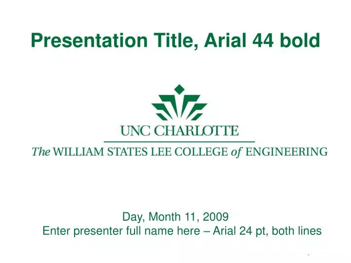 presentation title arial 44 bold