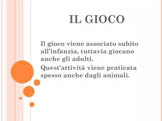 il gioco