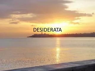 desiderata