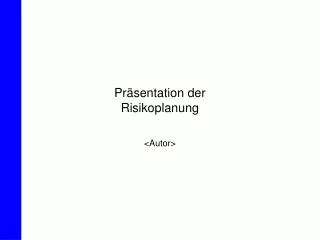 pr sentation der risikoplanung