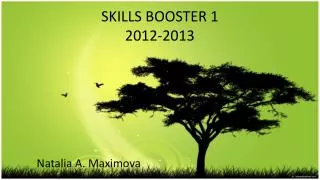 SKILLS BOOSTER 1 2012-2013