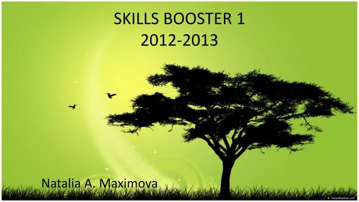 skills booster 1 2012 2013