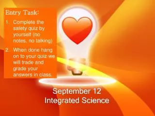 September 12 Integrated Science