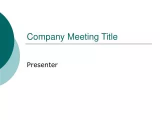 Company Meeting Title