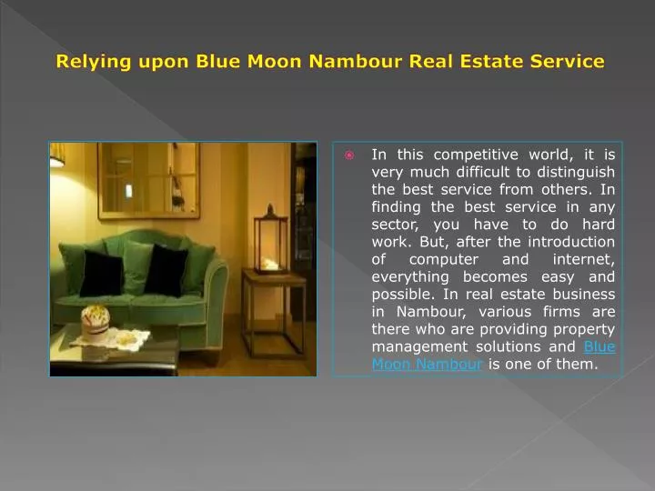 relying upon blue moon nambour real estate service