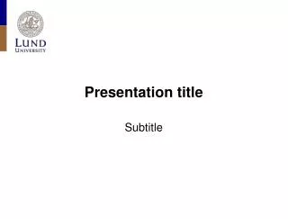 presentation title