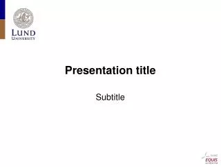 presentation title