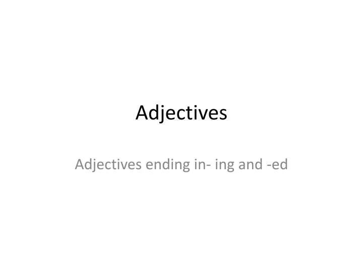 adjectives