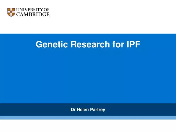 genetic research for ipf