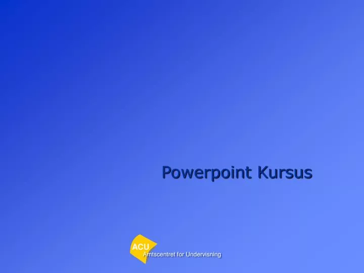 powerpoint kursus