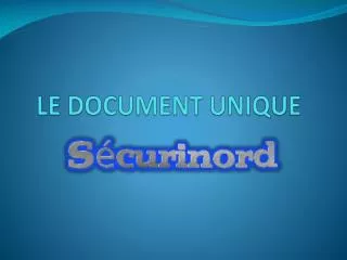 le document unique