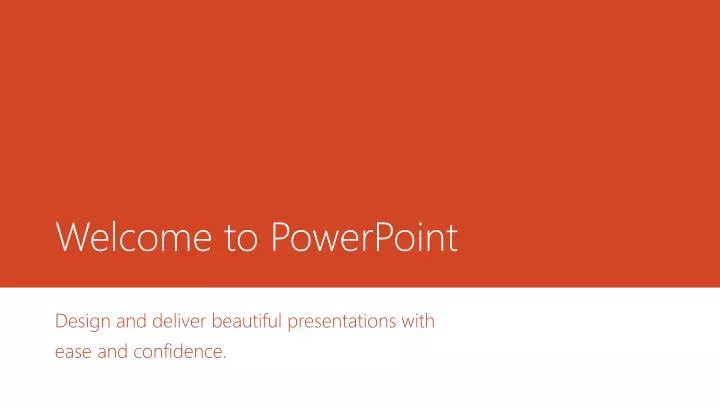 welcome to powerpoint