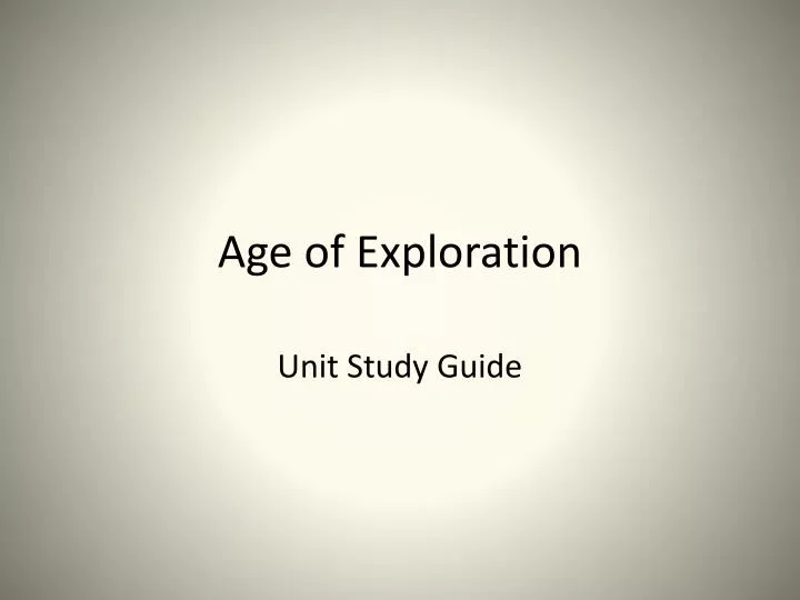 age of exploration