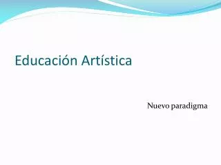 educaci n art stica