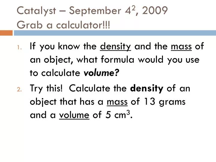 catalyst september 4 2 2009 grab a calculator