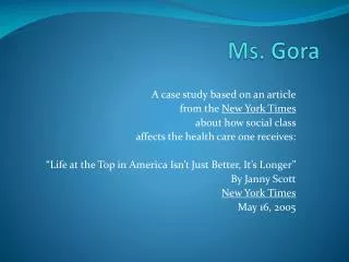 Ms. Gora