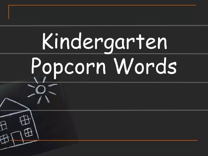kindergarten popcorn words